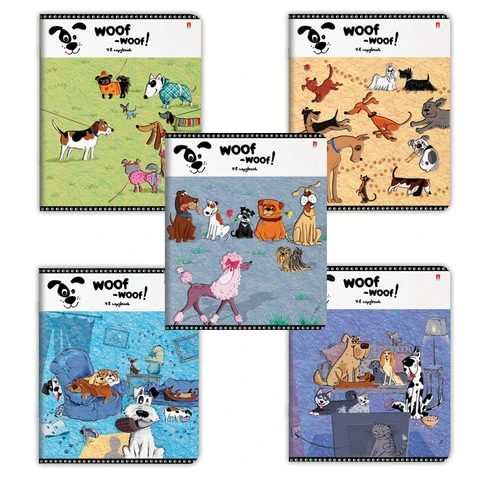 Тетрадь 48 листов, АЛЬТ, клетка, конгрев, гибридный лак, "Собачья