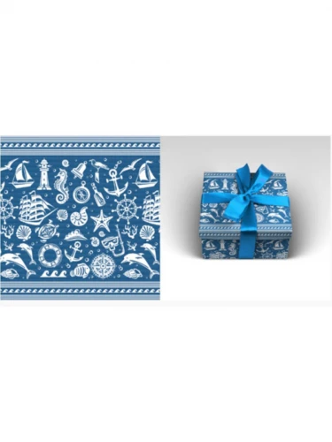 Optima Упаковочная бумага Морская (1л в рулоне, 70 х 100 см) УБ-1604