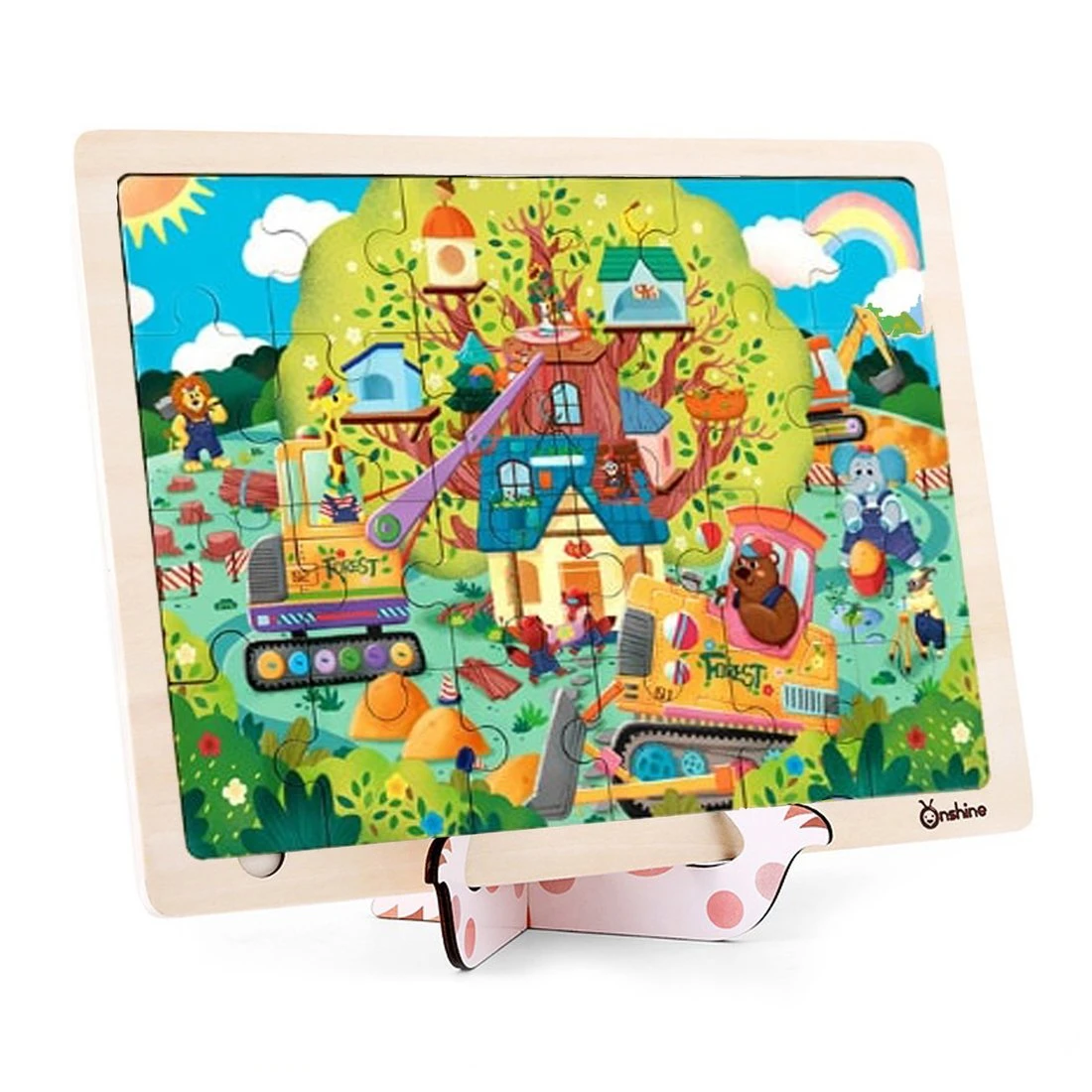 Пазл Домик на дереве 30х22 см, 24 детали, пленка