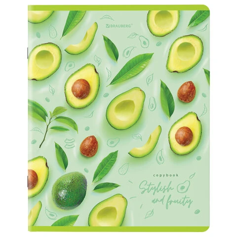 Тетради КОМПЛЕКТ 5 шт., А5, 96 л., BRAUBERG, скоба, клетка, глянцевый лак,