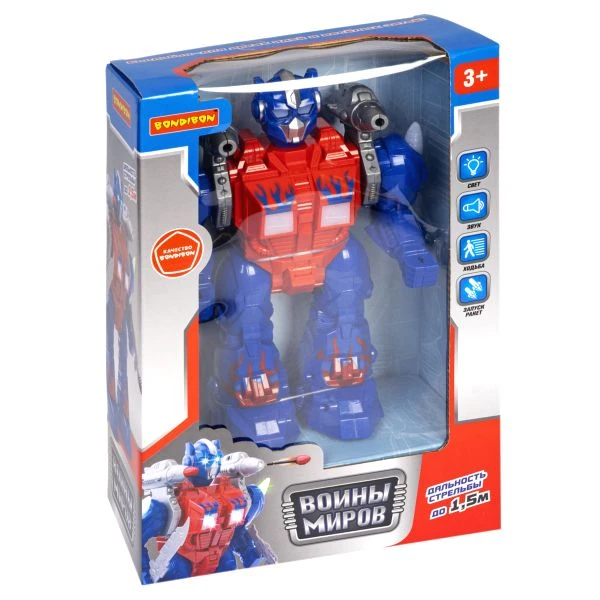 Робот ВОИНЫ МИРОВ, BONDIBOT, свет, звук, движение, стрельба, Bondibon, арт. Робот ВОИНЫ МИРОВ, BONDIBOT, свет, звук, движение, стрельба, Bondibon, арт.