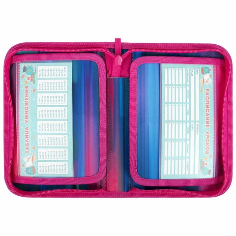 Пенал BRAUBERG, 1 отделение, 2 откидные планки, полиэстер, 21х14 см,