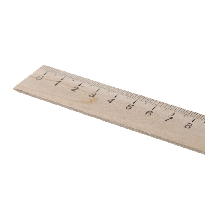 Линейка деревянная 40 см, Эдельвейс (штрих-код)