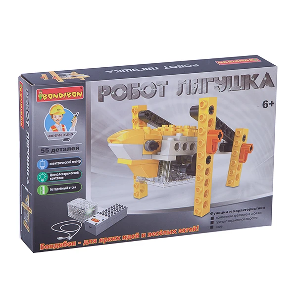 Логические, развивающие игры и игрушки Bondibon Конструктор «РОБОТ ЛЯГУШКА» 55