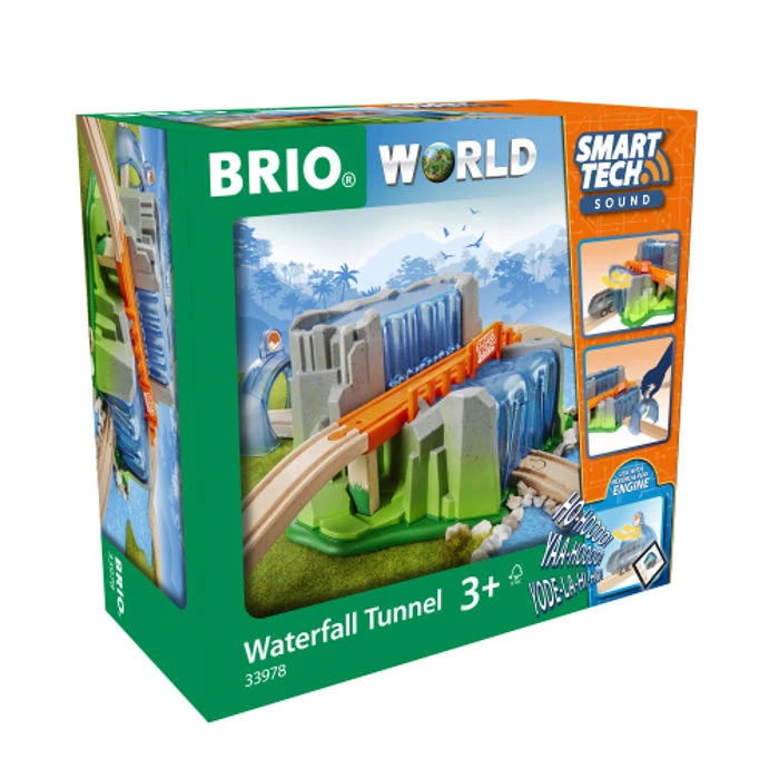 BRIO Smart Tech Sound тоннель с водопадом, звук, 4 эл., 29х14х27см.