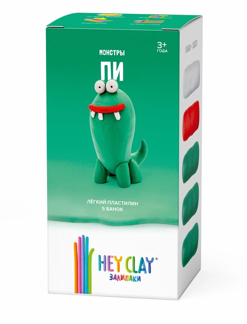 Легкий пластилин HEY CLAY Залипаки Пи купить оптом, цена от 304.08 руб.  4897105240341