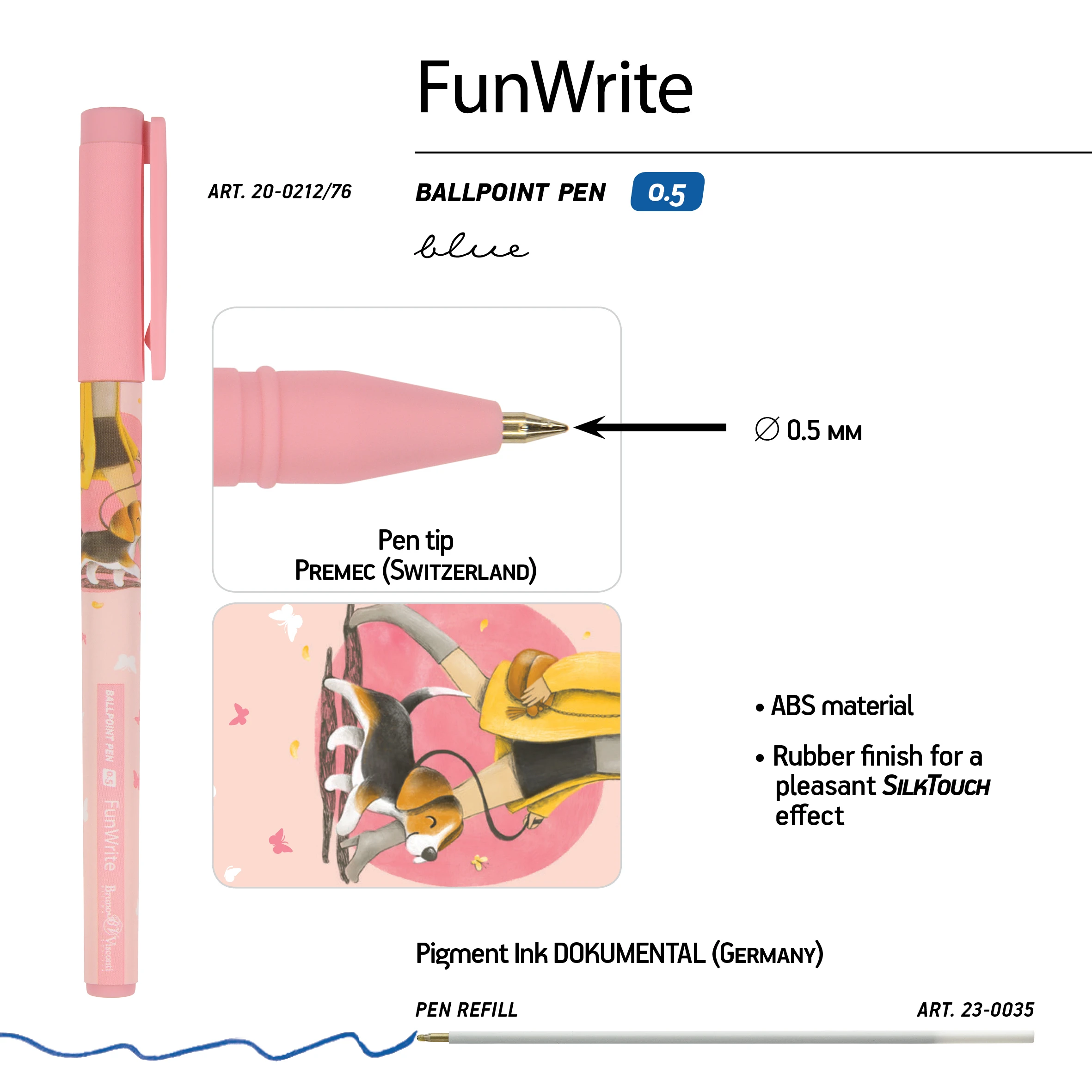 РУЧКА "FunWrite. Городская прогулка. Бигль" ШАРИКОВАЯ, 0.5 ММ, СИНЯЯ РУЧКА "FunWrite. Городская прогулка. Бигль" ШАРИКОВАЯ, 0.5 ММ, СИНЯЯ
