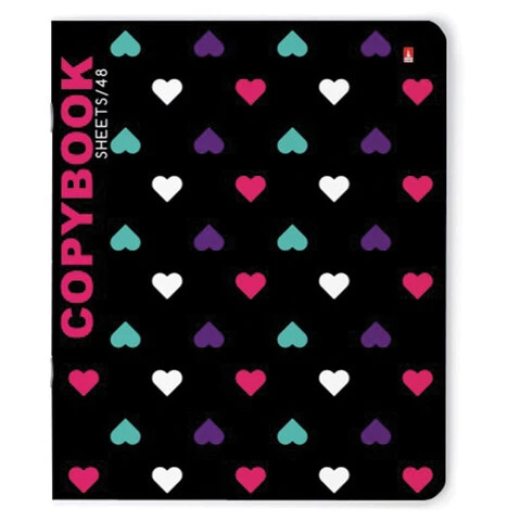 Тетрадь А5 48 л. АЛЬТ скоба, клетка, глянцевый лак, "ДИСКО" (5 видов),