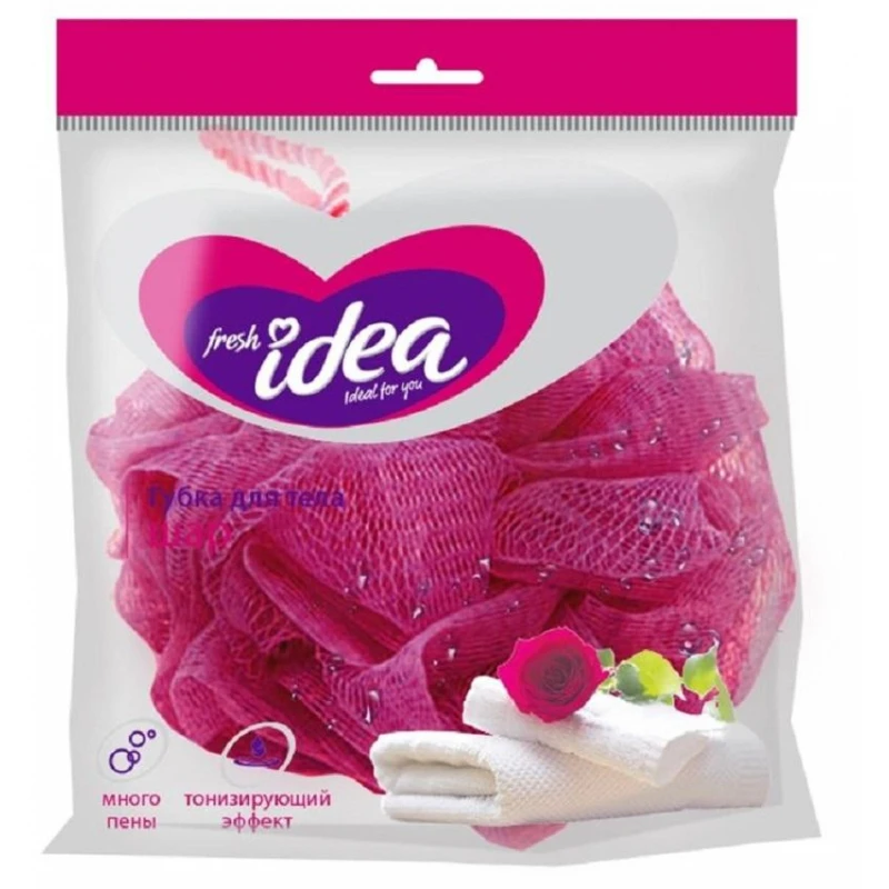 Мочалка Fresh idea Шар 40г Мочалка Fresh idea Шар 40г
