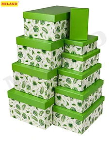 Набор прямоугольных коробок 10 в 1 "Джунгли" (30,5 х 20 х 13-12 х 6,5 Набор прямоугольных коробок 10 в 1 "Джунгли" (30,5 х 20 х 13-12 х 6,5