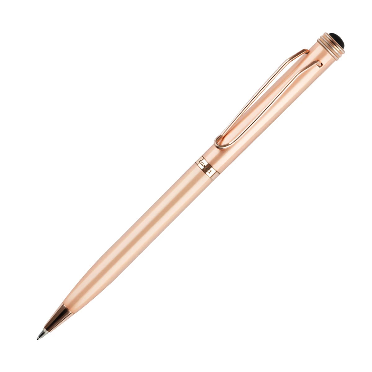 Ручка шариковая Luxor "Anvi" синяя, 0,7мм, корпус розовое золото,