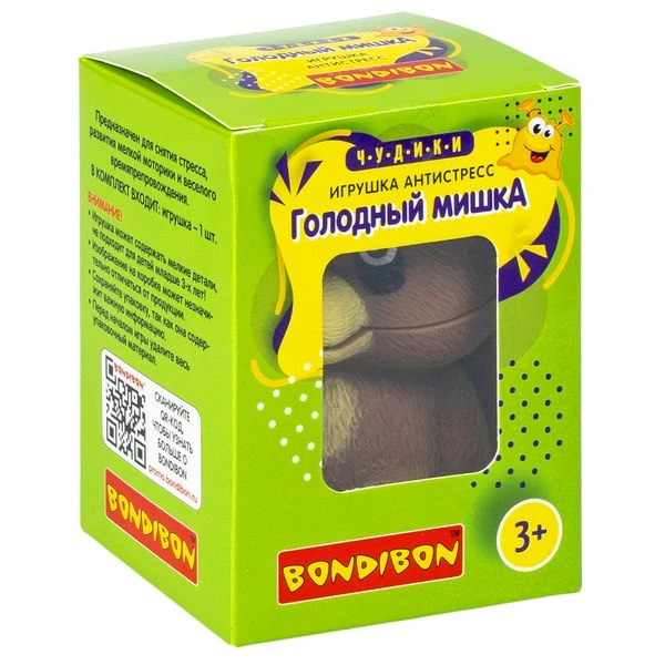 Чудики Bondibon игрушка антистресс «ГОЛОДНЫЙ МИШКА»