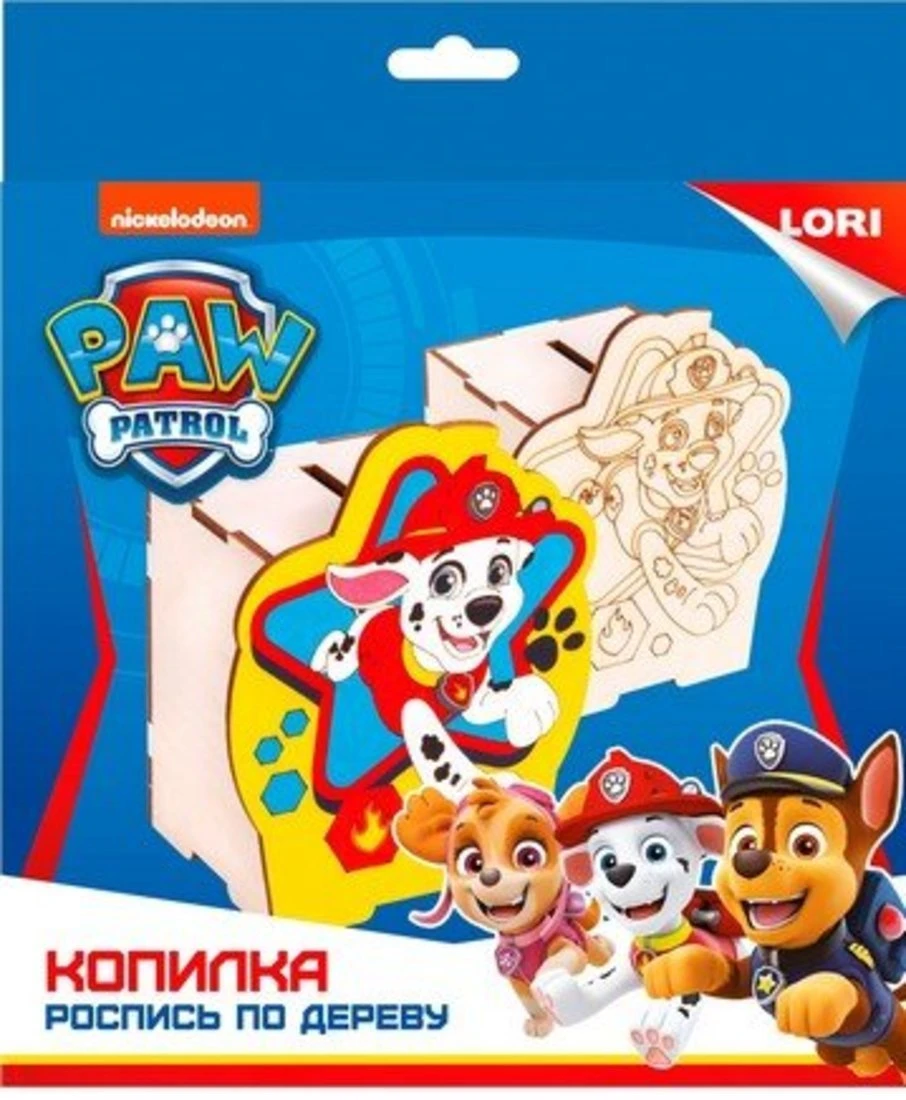 Роспись по дереву Копилка Щенячий патруль Маршалл