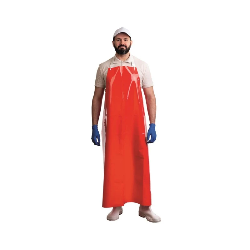 Фартук многоразовый Ларипол полиуретановый уплотненный 90x130, красный, 300мкм.