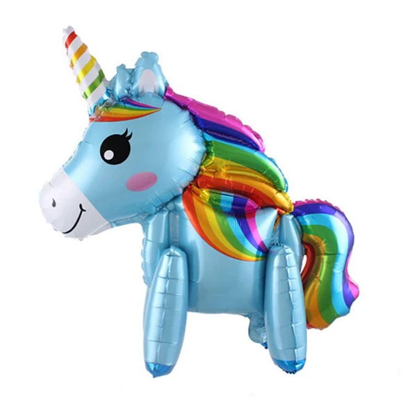 Фигура Единорог радужная грива BLUE 3D 57 см Х 75 см шар фольгированный