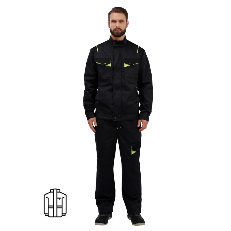 Спец.одежда летняя Куртка муж. л27-КУ т.сер/черн (р.52-54) 182-188