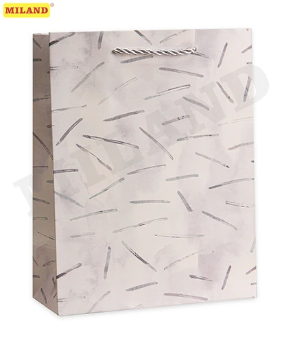 Dream cards Пакет подарочный с матовой ламинацией 26х32х12 см (L) Серебряный