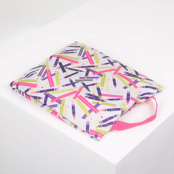 Сумка для обуви, отдел на молнии, цвет белый/розовый