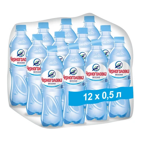 Вода негазированная питьевая ЧЕРНОГОЛОВКА, 0,5 л