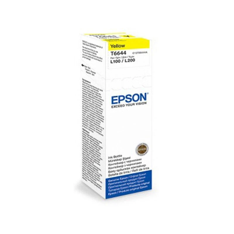 Чернила ориг. Epson T6644 желтые для L100/L110/L210/L300/L355 (70мл): C13T66444A