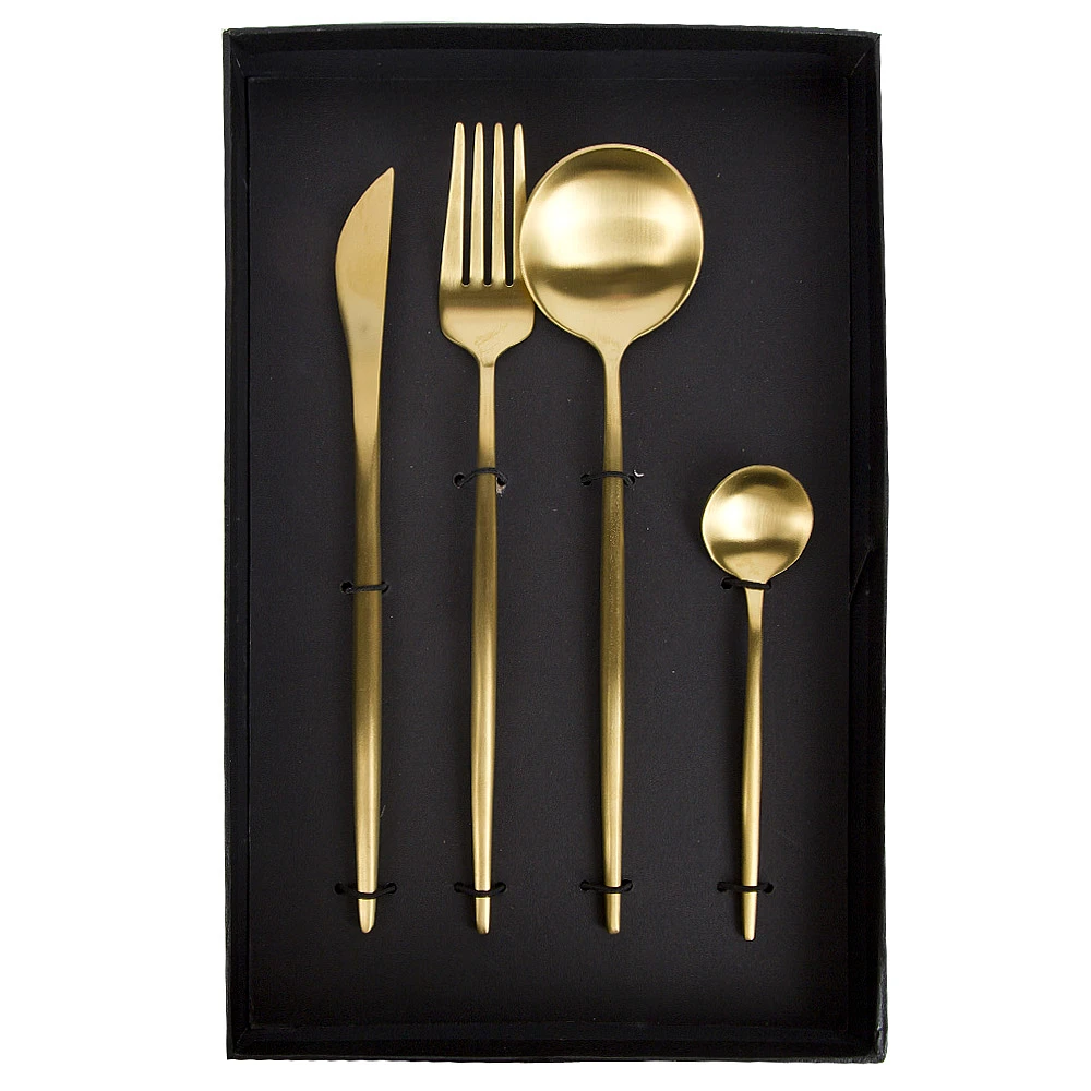 Набор столовых приборов 4 предмета (нож столовый, вилка столовая, ложка