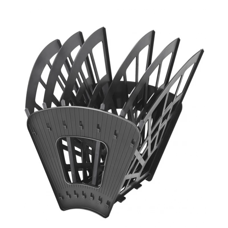 Лоток для бумаг веерный Стамм "Эконом", 6-ти секционный, черный Лоток для бумаг веерный Стамм "Эконом", 6-ти секционный, черный