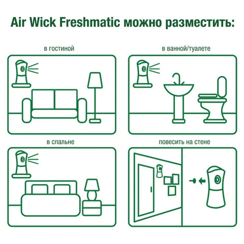 Сменный баллон 250 мл, AIRWICK "Лимон и женьшень", для автоматических