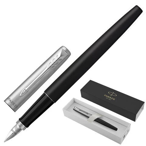 Ручка перьевая PARKER "Jotter Bond Street Black CT", копус черный,