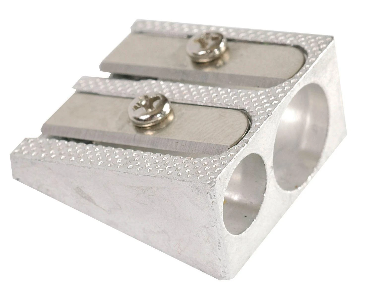 Алюминевая точилка FERRO PLUS на два отверстия, серебро