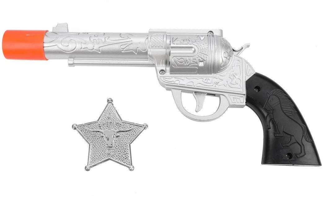 Игр.набор Шериф, револьвер эл., звук щелчка, значок, эл.пит.AG13/LR44*3шт.не