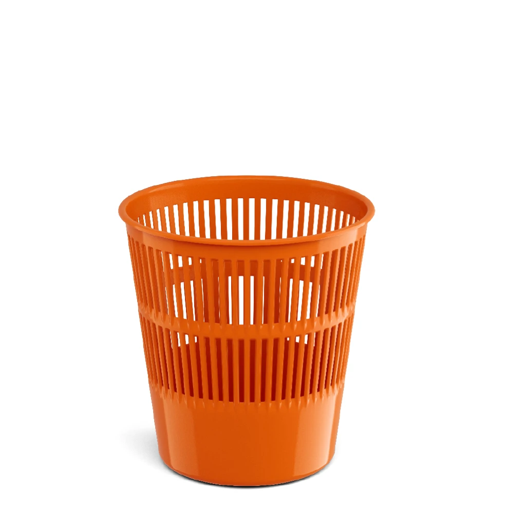 Корзина для бумаг сетчатая пластиковая Erich Krause® Neon Solid, 9л, оранжевый
