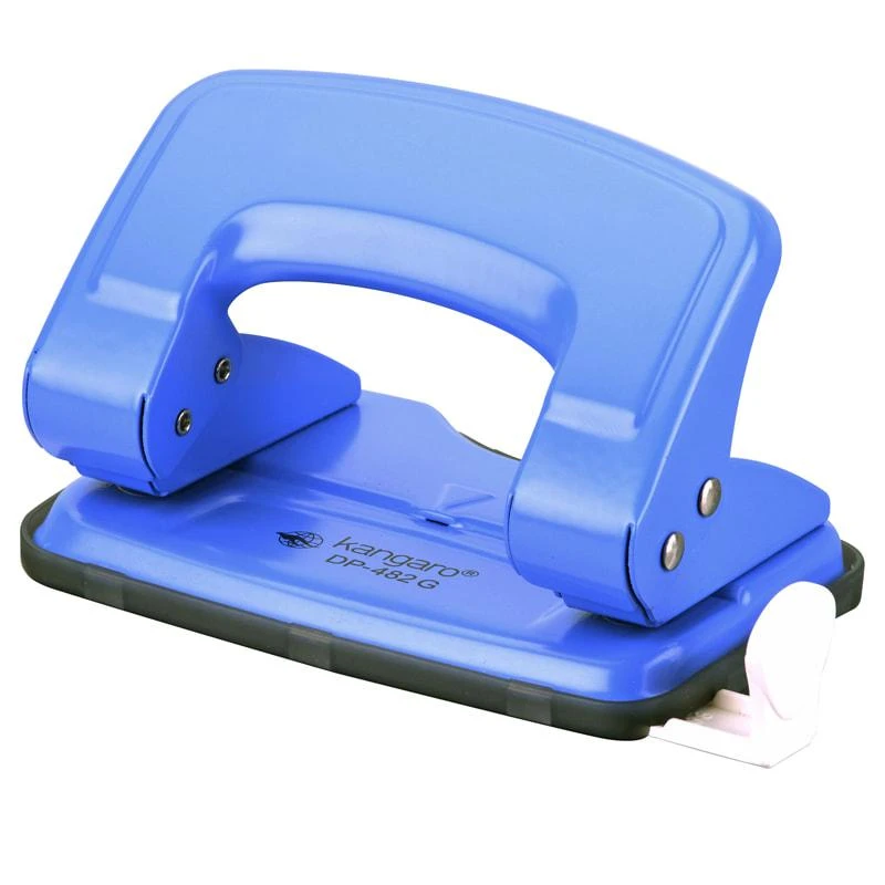 Дырокол Kangaro DP-482G 16л., металлический, с линейкой, синий. DP-482G синий