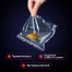 Пакеты ZIP LOCK "зиплок" ПРОЧНЫЕ, комплект 100 шт., 15х20 см, ПВД, 60