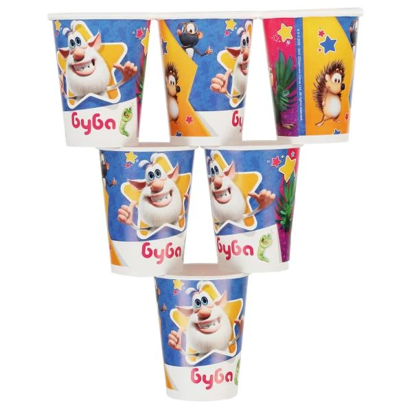 Стаканы бумажные БУБА набор из 6шт Товары для праздника