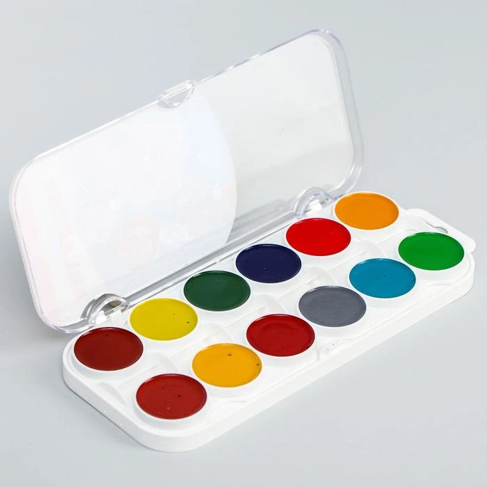 Акварель 24 цвета, Paw Patrol, медовая, без кисти Акварель 24 цвета, Paw Patrol, медовая, без кисти