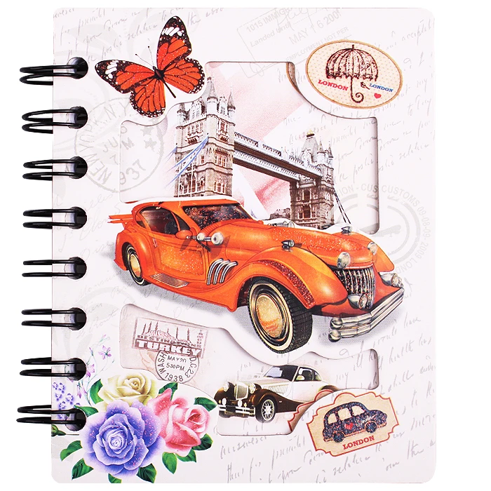 Блокнот 10*12см 60л "Darvish" на спирали с рисунком