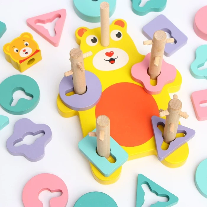 Детская развивающая пирамидка «Животные» 15 20 10,5 см Детская развивающая пирамидка «Животные» 15 20 10,5 см