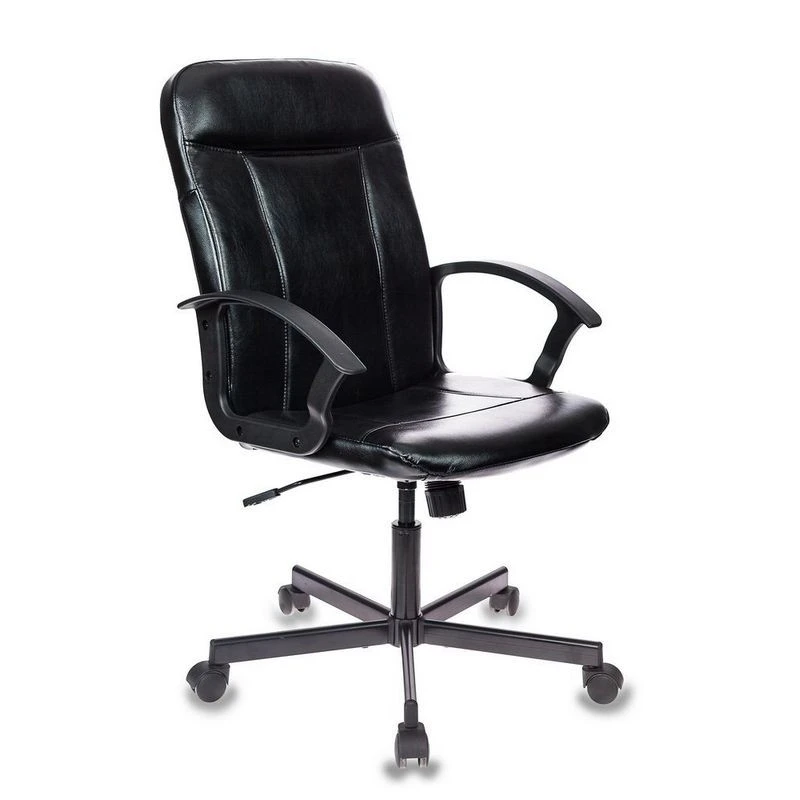 Кресло VB_EChair-563 TPU к/з черный, металл (детали в спинке)
