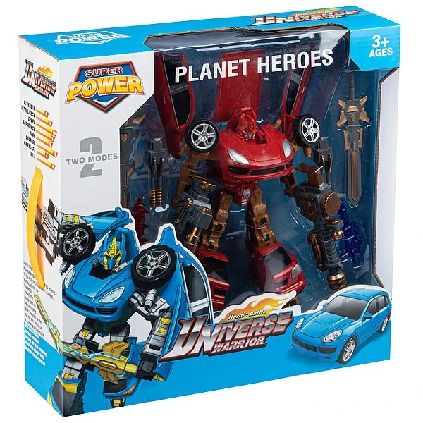 Робот-трансформер Planet Heroes, ВОХ 34x33x10см, цвет красный, арт.L015-2