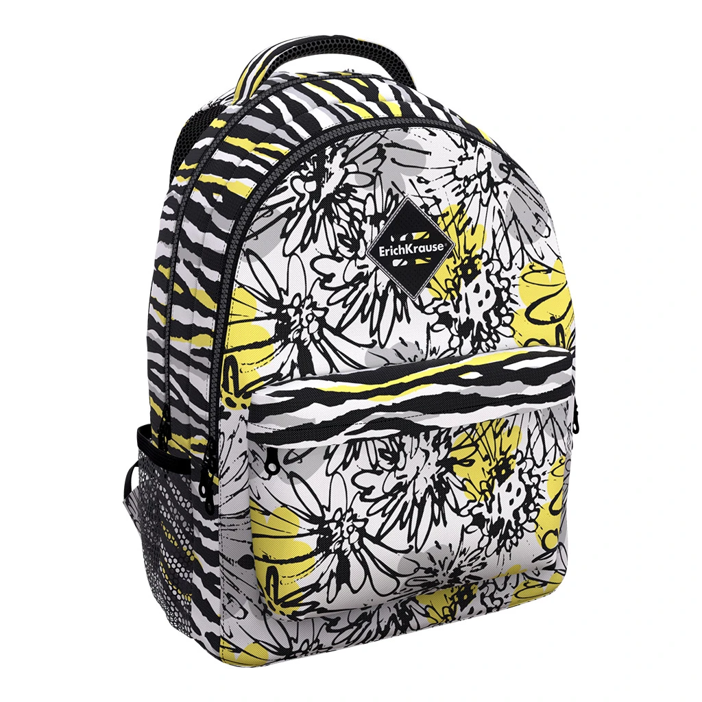 Ученический рюкзак Erich Krause® EasyLine® с двумя отделениями 20L Zebra Flower