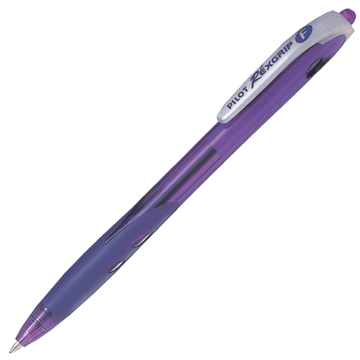Ручка шариковая автоматическая REXGRIP, фиолетовая, 0,7 мм.