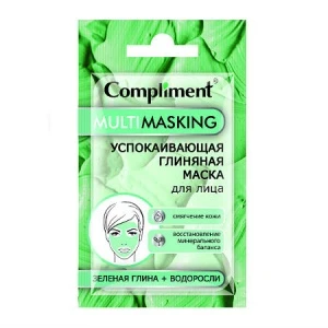 Compliment Саше MULTIMASKING Глиняная УСПОКАИВАЮЩАЯ маска для лица с зелёной