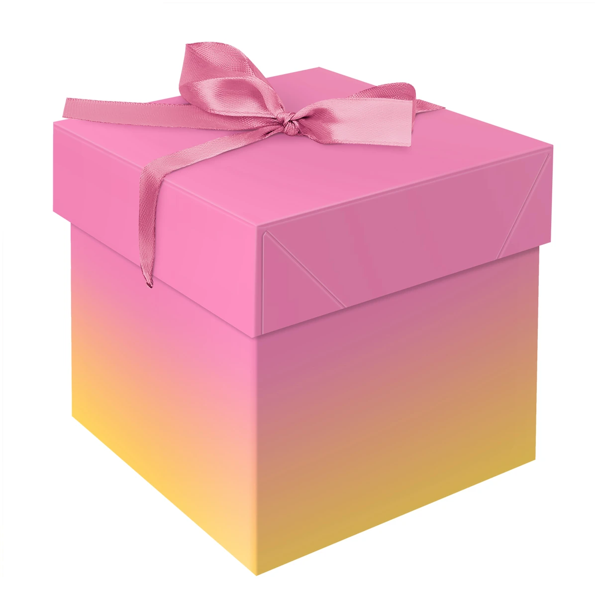 Коробка складная подарочная MESHU "Duotone. Pink-Orange gradient",