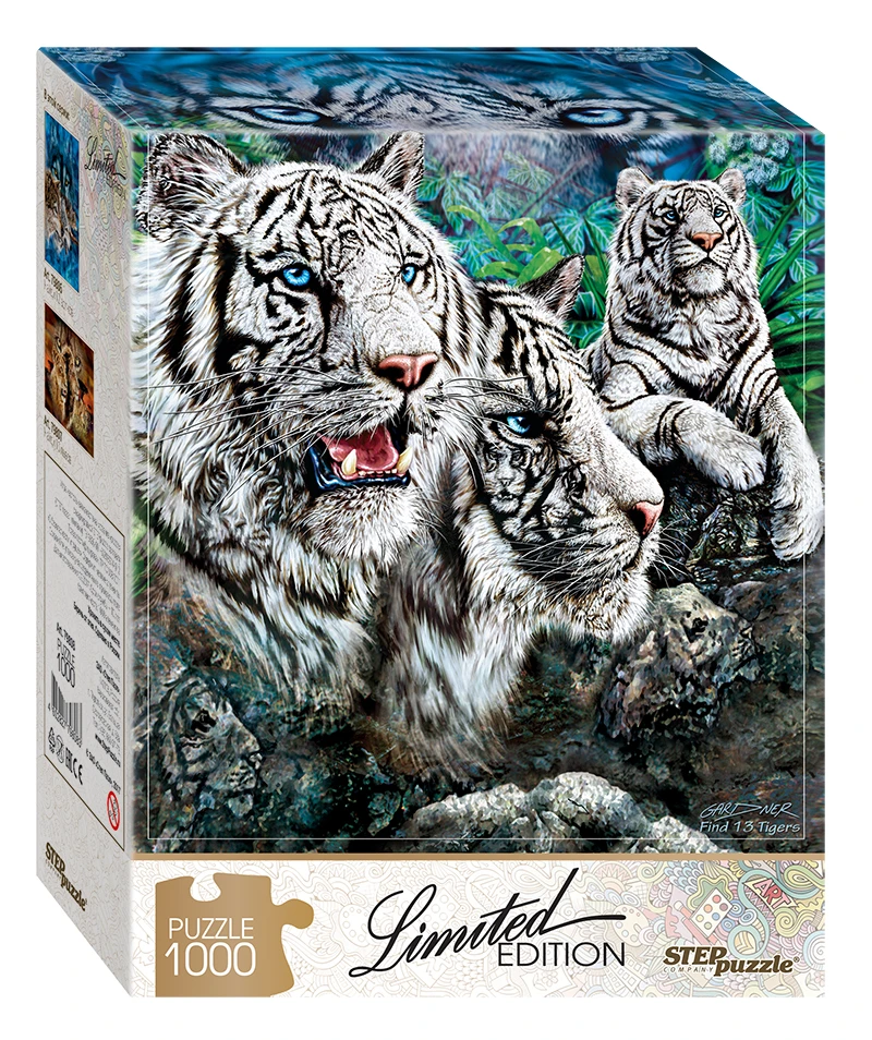 Мозаика "puzzle" 1000 "Найди 13 тигров"