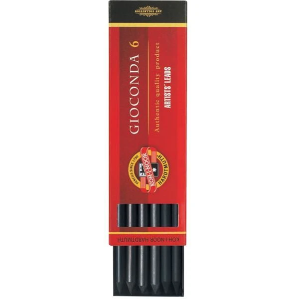 Грифели для цанг. карандаша, 5,6 мм, 2B (2М), KOH-I-NOOR, (6 шт в уп)