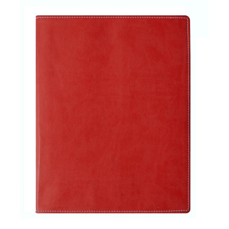 Бизнес-тетрадь А4, 96 л, клетка, кожзам, красная 11.01 штр.  4610008182354