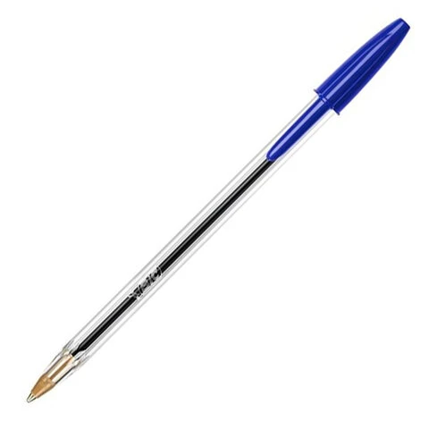 Ручки шариковые BIC "Cristal Original", НАБОР 10 шт., СИНИЕ, узел 1