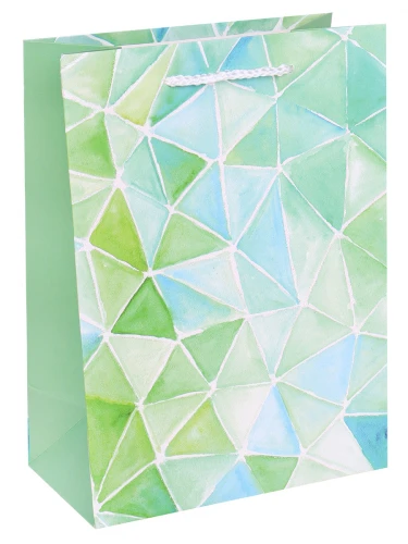 Dream cards Пакет подарочный с мат.лам. и глиттером 18х23х10см (M) Витраж,