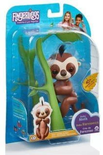 Интерактивный ленивец Кингсли коричневый 12 см. 3751