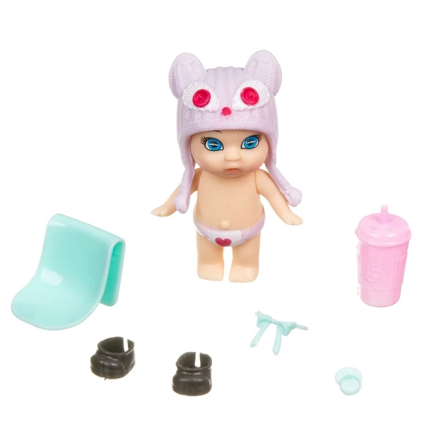 Набор игровой Bondibon куколка OLY в шапочке-ушанке с животным  и аксессуарами в